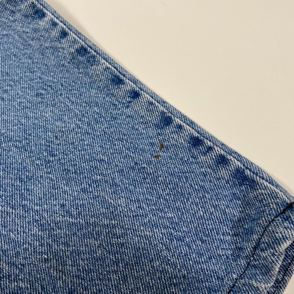 1995 Levi's orange tab light wash Husky cropped jeans mens size 33x25 - Picture 7 of 8